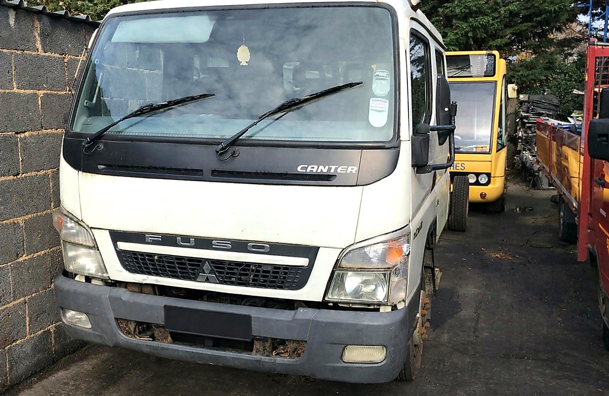 White Fuso commercial truck